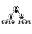 team work structure icon vector image