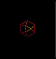 hexagon logo concept line style vector image