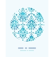 abstract flower damask circle decor pattern vector image vector image