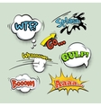 comic sound effects cartoon set vector image vector image