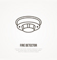 fire detector sign firefighting safety equipment vector image