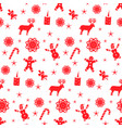 christmas seamless pattern background vector image