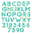 easter bunny and chick pattern alphabet vector image