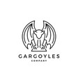 gargoyles gargoyle logo outline vector image vector image