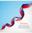 banner in white and blue colors waving vector image vector image