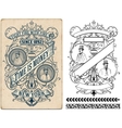 baroque design with floral details elements vector image vector image