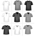 colored and white shirts vector image