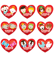 couple people and animal set vector image