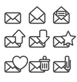 envelopes icons vector image vector image