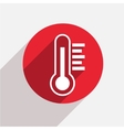 modern thermometer red circle icon vector image