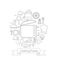 food icons vector image vector image