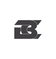 letter bc linked overlapping simple geometric vector image
