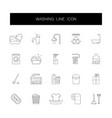 line icons set washing pack vector image vector image