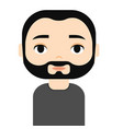 man avatar with smiling faces male cartoon vector image vector image