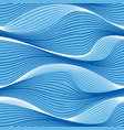aqua curved waves pattern vector image vector image