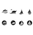 boat ship logo and symbol icon vector image