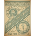 old card design with gentelman draw vector image vector image