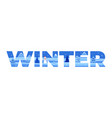 winter in the double exposure vector image vector image