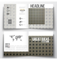 set of square design brochure template islamic vector image