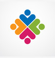 teamwork businessman unity and cooperation vector image