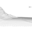 wireframe landscape on white background abstract vector image