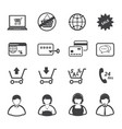 online market and shopping icon set vector image