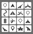 road movement signs and traffic navigation icons vector image vector image
