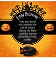 happy halloween banner with greetings and sample vector image