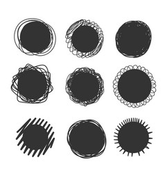 hand made scribble circle vector image vector image