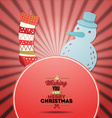 with christmas and sock vector image vector image