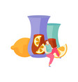 flat tea icon vector image vector image
