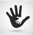 helping hands icon care adoption pregnancy vector image