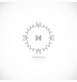 luxury monogram logo vector image vector image