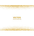 sparkling glitter border frame falling golden vector image vector image