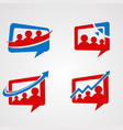 family chat logo set icon element and template vector image