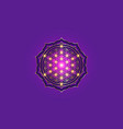 flower life yantra mandala goldrr lotus vector image vector image