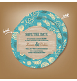 save the date round vector image vector image