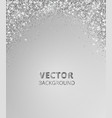 sparkling glitter border frame falling silver vector image vector image