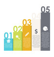 template infographic with 5 steps or options vector image vector image