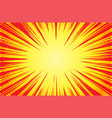 comic yellow sun rays background pop art retro vector image vector image
