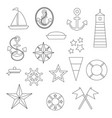 nautical digital stamps vector image