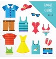 set of clothes for men and women fashion icons vector image