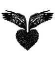 heart wing vector image vector image