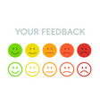 set faces scale feedback - isolated vector image