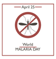 world malaria day vector image