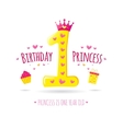 happy first birthday vector image
