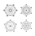 sacred geometry set vector image
