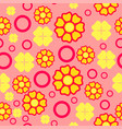 seamless geometric pattern red with yellow vector image