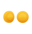 flat with nft concept banner vector image