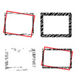 grunge borders set with place for your text vector image